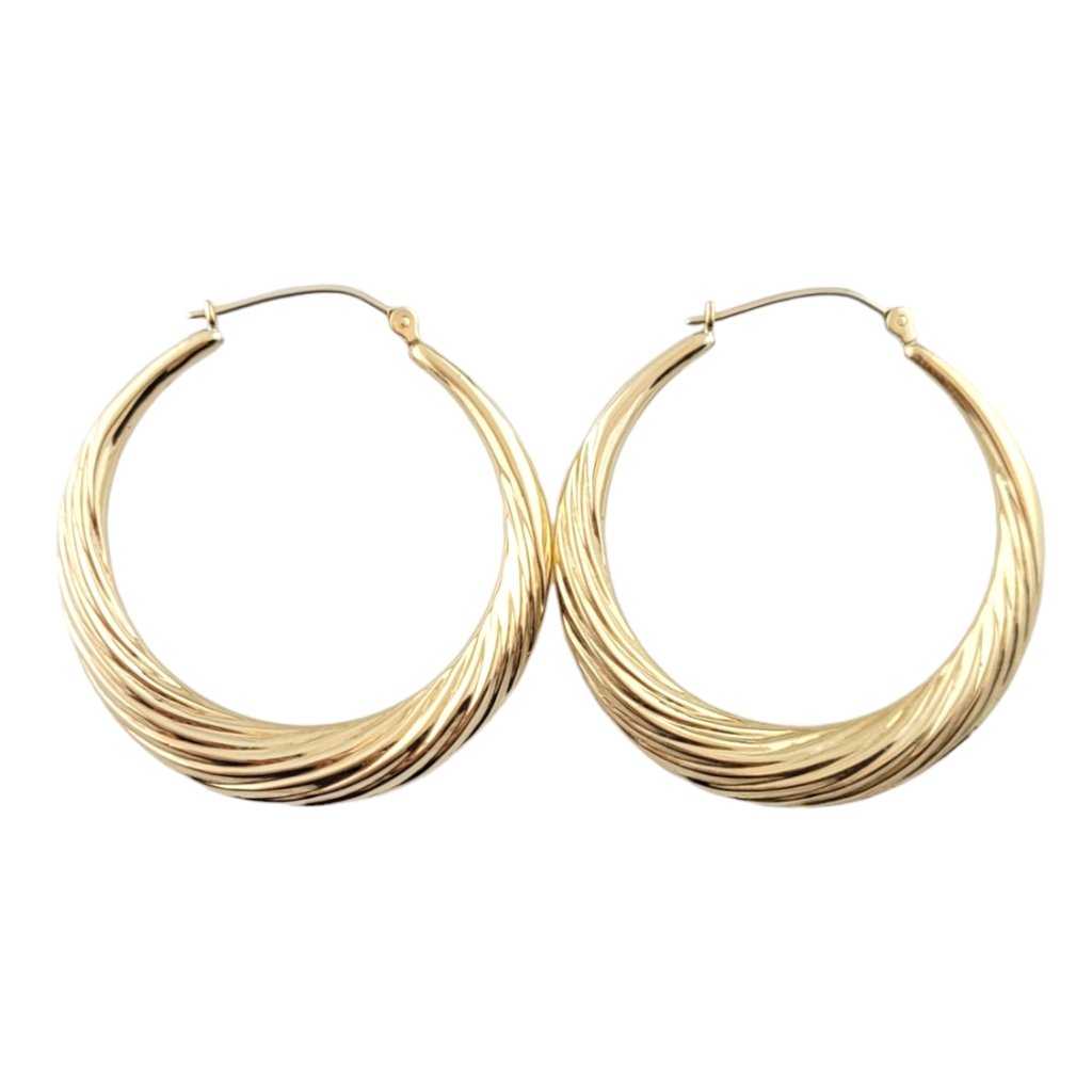14k Yellow Gold Twist Hoop Earrings 16259 390$